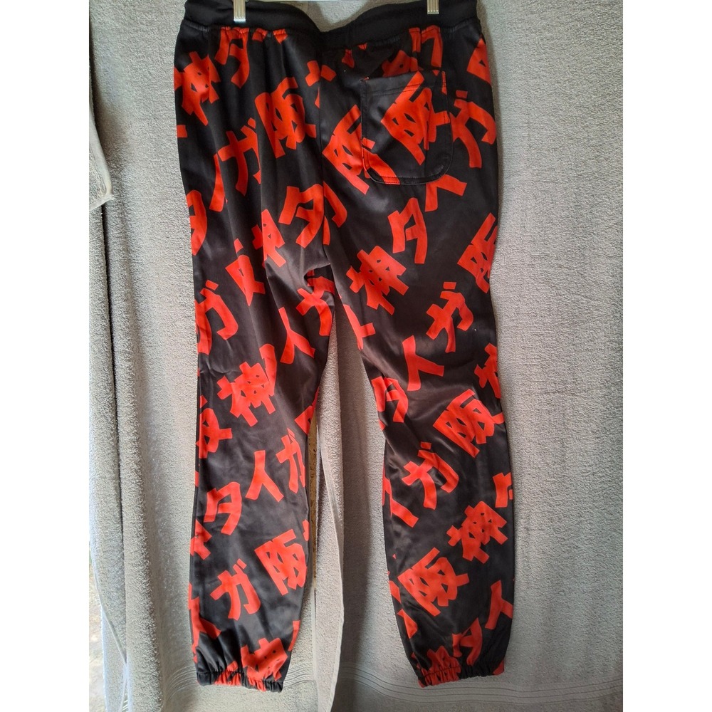 Reason Brand Tokyo Joggers Mens Large Black Red Kanji Streetwear Pants RS-20-SET - Picture 5 of 5